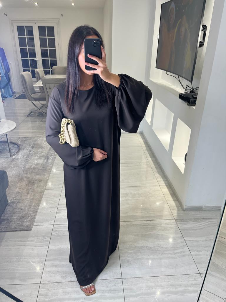 Abaya manche bouffante